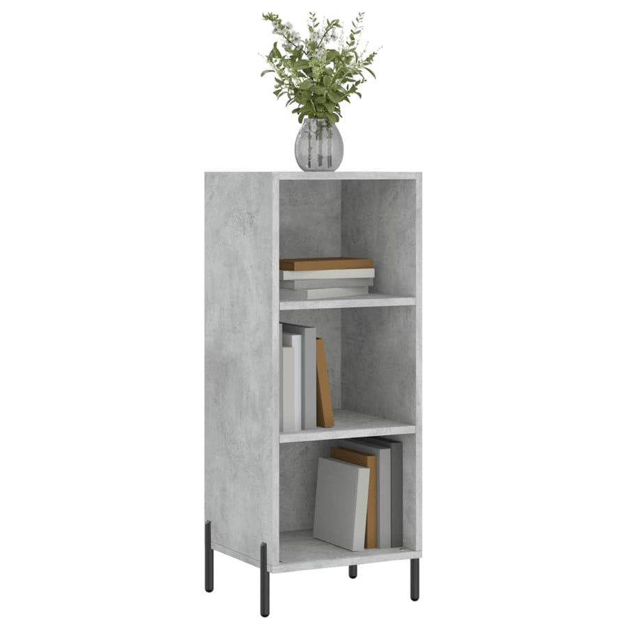 Dressoir 34,5X32,5X90 Cm Bewerkt Hout Betongrijs