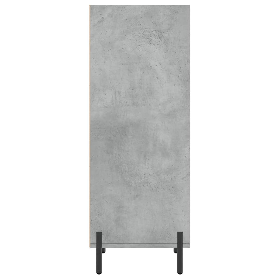 Dressoir 34,5X32,5X90 Cm Bewerkt Hout Betongrijs