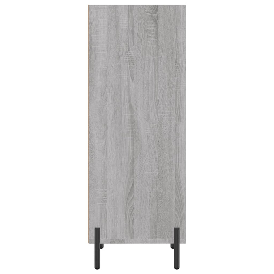 Dressoir 34,5X32,5X90 Cm Bewerkt Hout Grijs Sonoma Eikenkleurig