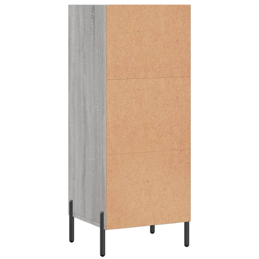 Dressoir 34,5X32,5X90 Cm Bewerkt Hout Grijs Sonoma Eikenkleurig