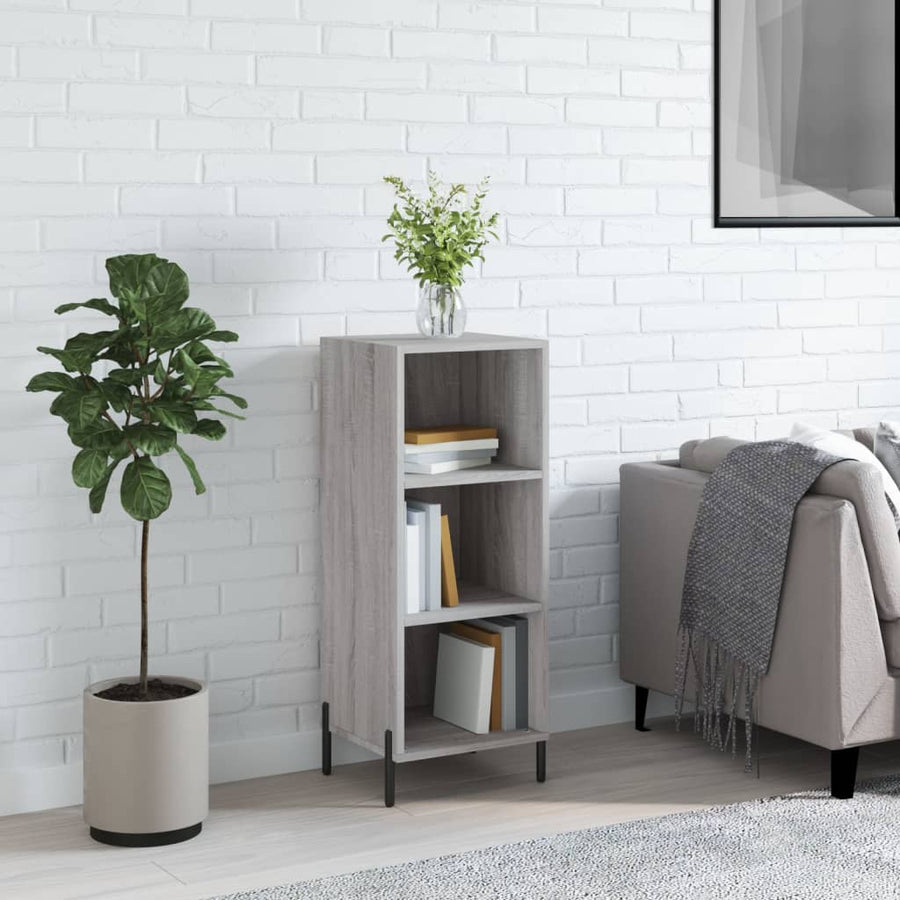 Dressoir 34,5X32,5X90 Cm Bewerkt Hout Grijs Sonoma Eikenkleurig