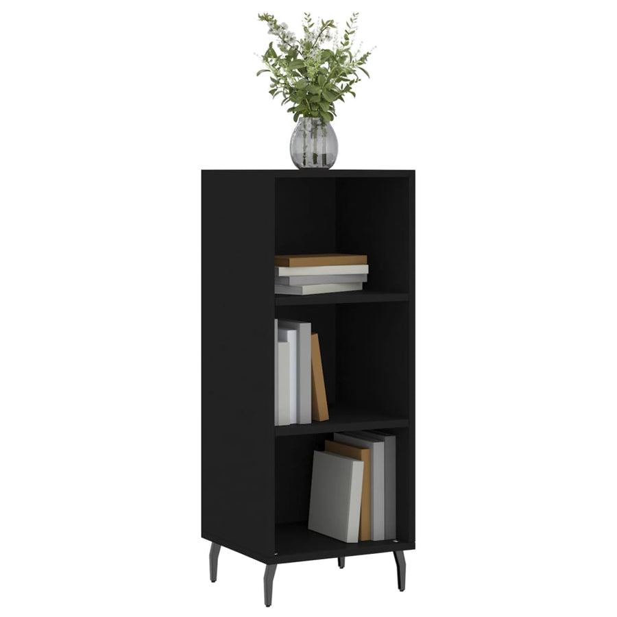 Dressoir 34,5X32,5X90 Cm Bewerkt Hout Zwart