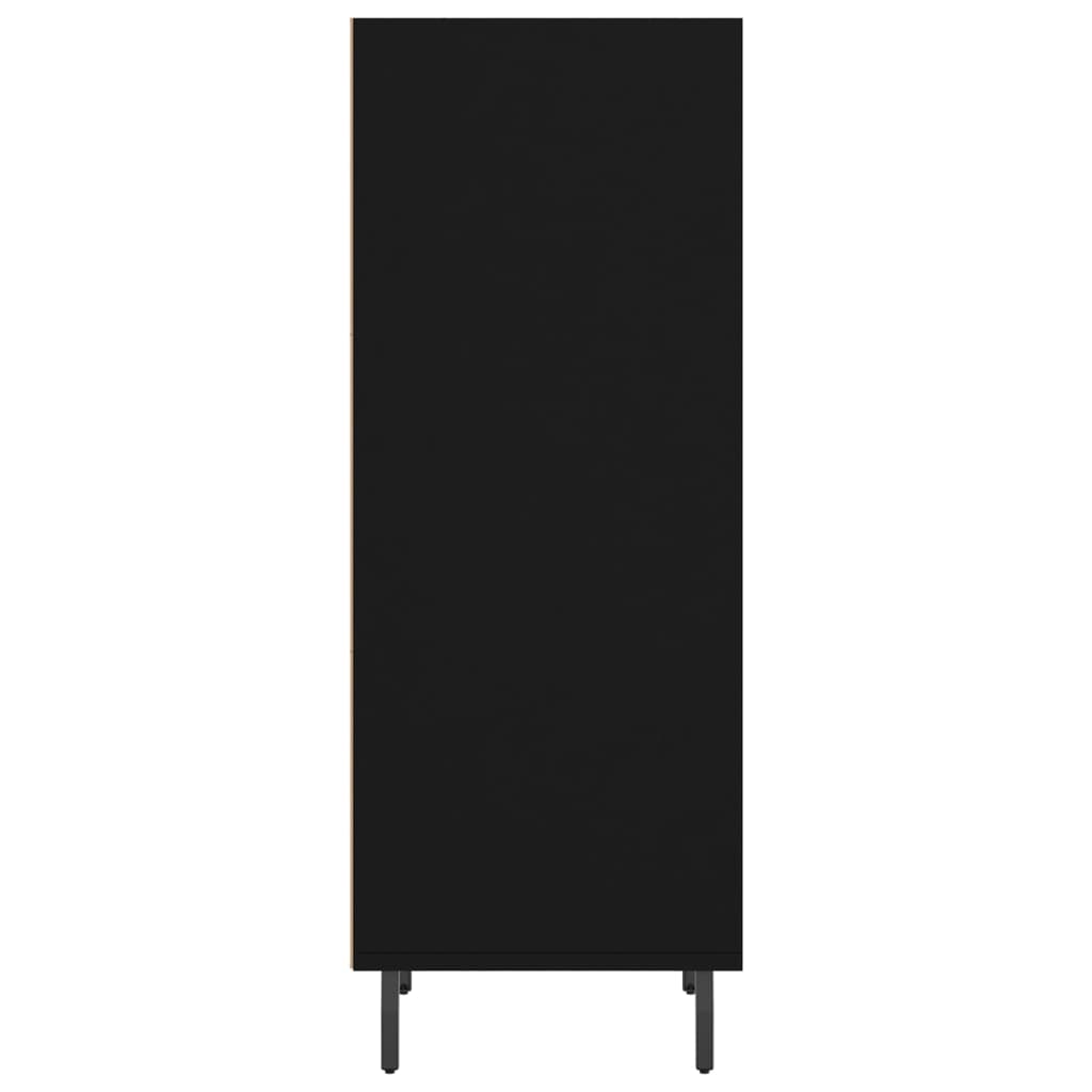 Dressoir 34,5X32,5X90 Cm Bewerkt Hout Zwart