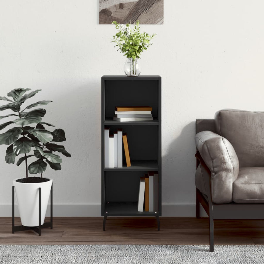 Dressoir 34,5X32,5X90 Cm Bewerkt Hout Zwart