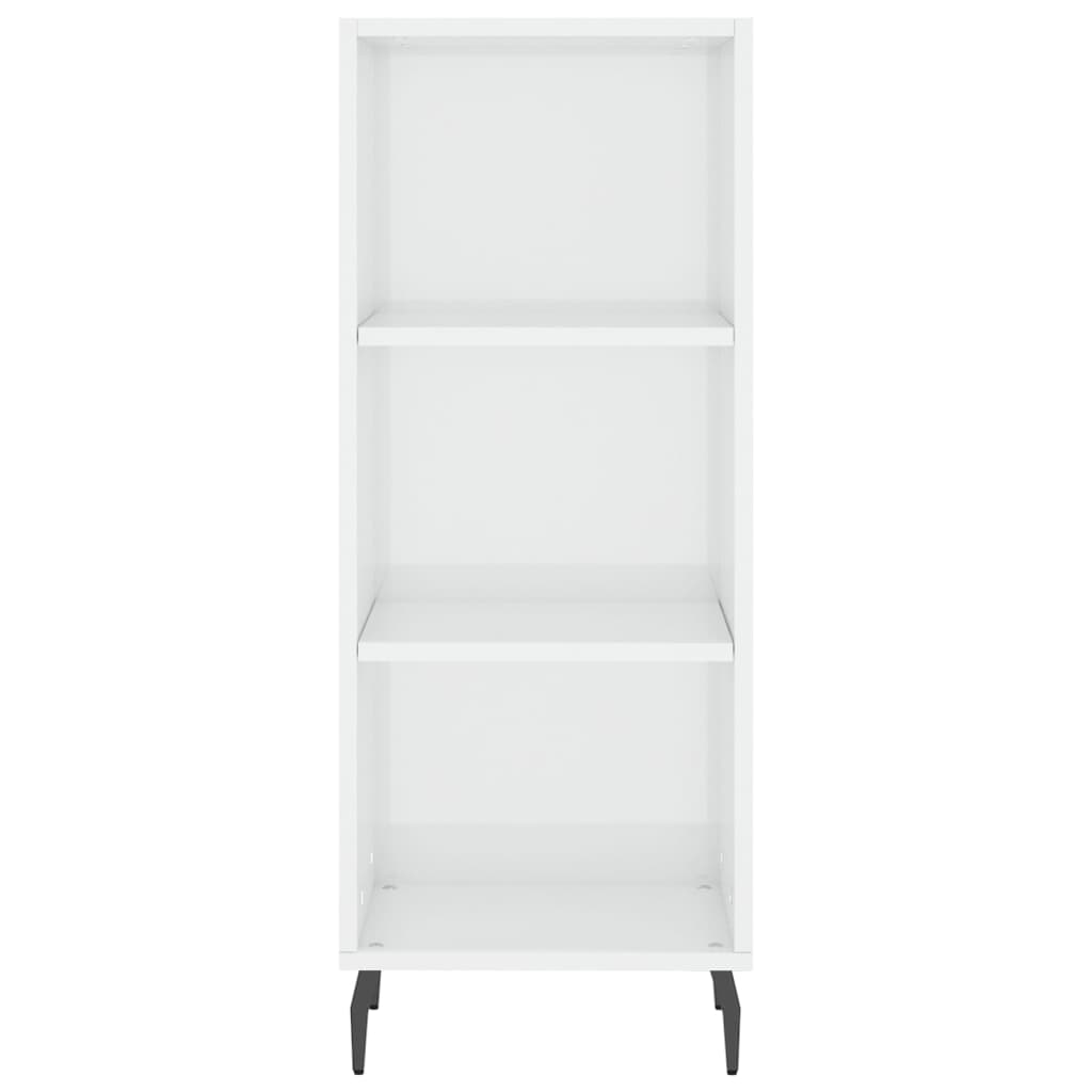 Dressoir 34,5X32,5X90 Cm Bewerkt Hout Hoogglans Wit