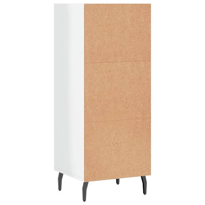 Dressoir 34,5X32,5X90 Cm Bewerkt Hout Hoogglans Wit