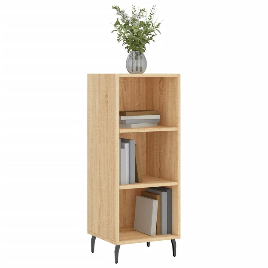 Dressoir 34,5X32,5X90 Cm Bewerkt Hout Sonoma Eikenkleurig