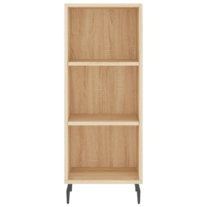 Dressoir 34,5X32,5X90 Cm Bewerkt Hout Sonoma Eikenkleurig