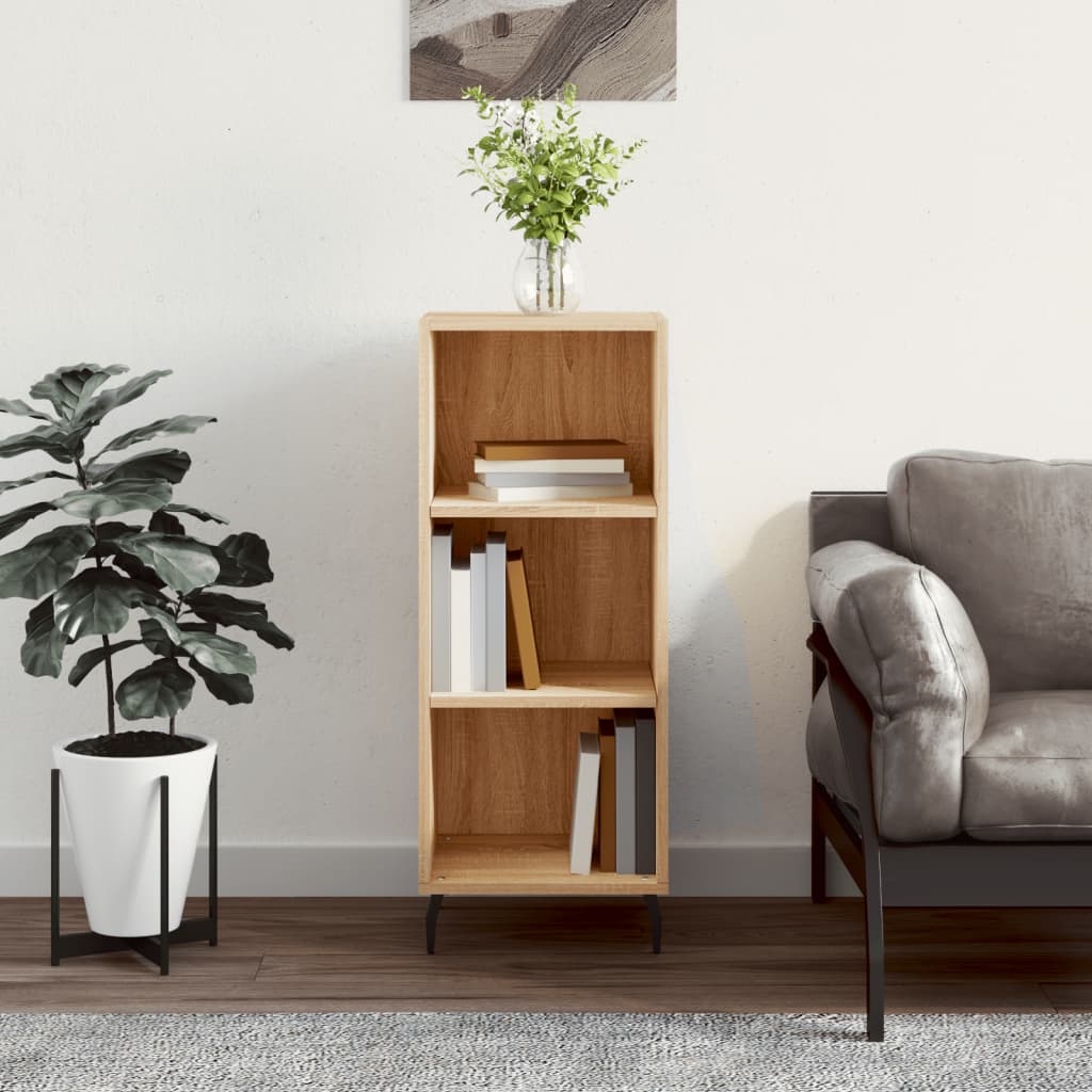 Dressoir 34,5X32,5X90 Cm Bewerkt Hout Sonoma Eikenkleurig