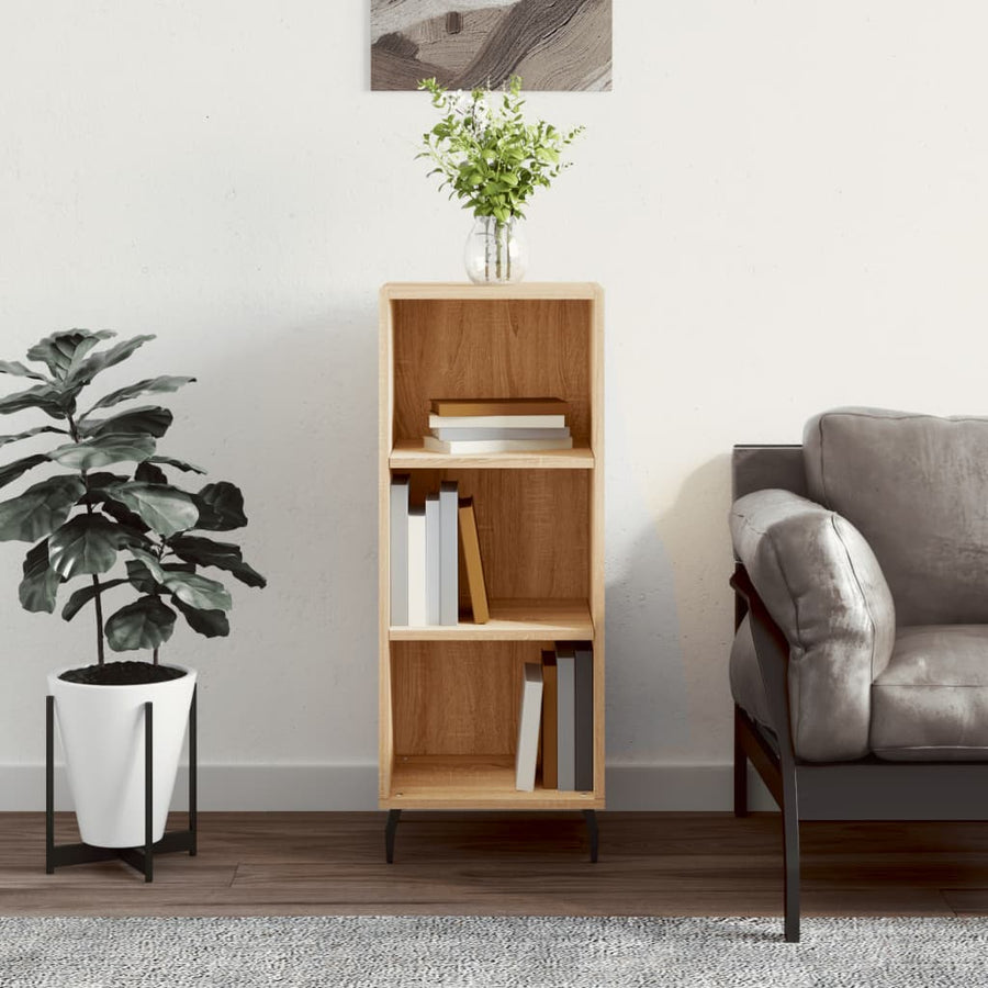 Dressoir 34,5X32,5X90 Cm Bewerkt Hout Sonoma Eikenkleurig
