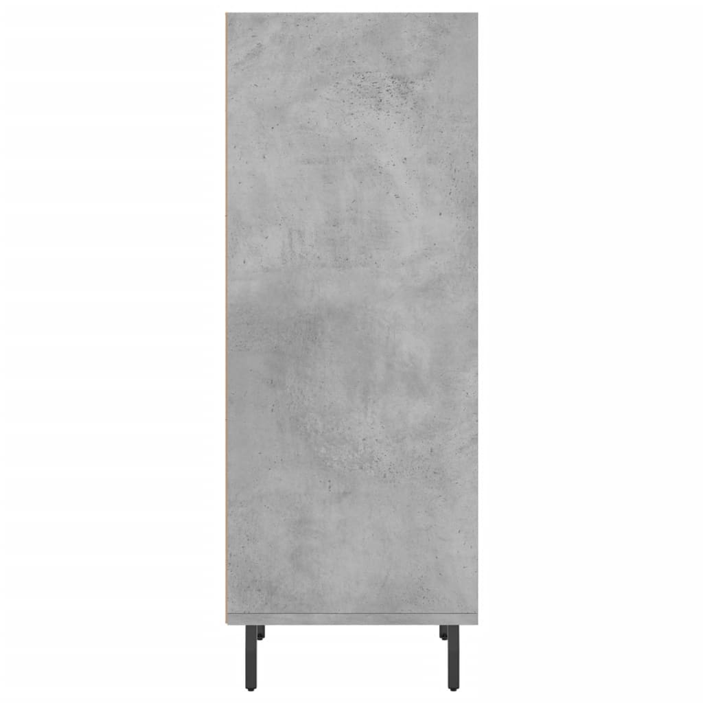 Dressoir 34,5X32,5X90 Cm Bewerkt Hout Betongrijs