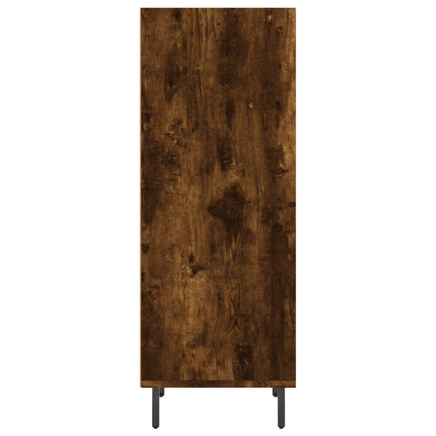 Dressoir 34,5X32,5X90 Cm Bewerkt Hout Gerookt Eikenkleurig