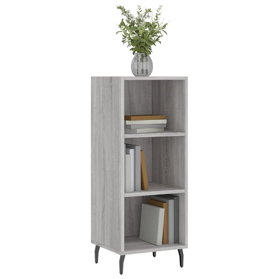 Dressoir 34,5X32,5X90 Cm Bewerkt Hout Grijs Sonoma Eikenkleurig