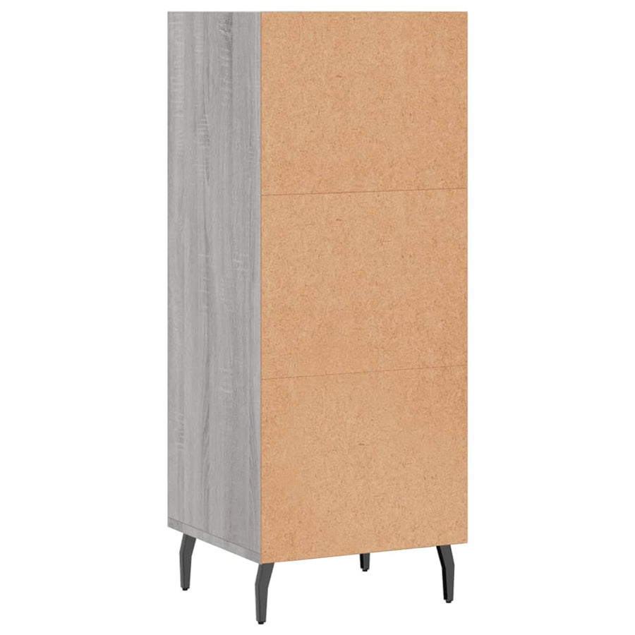 Dressoir 34,5X32,5X90 Cm Bewerkt Hout Grijs Sonoma Eikenkleurig