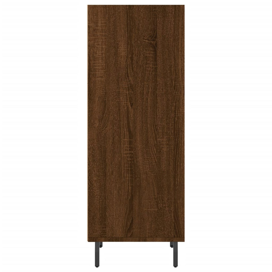 Dressoir 34,5X32,5X90 Cm Bewerkt Hout Bruin Eikenkleur