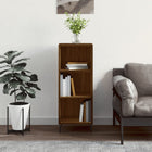 Sideboard 34.5x32.5x90 cm carved wood brown oak finish