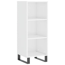 Dressoir 34,5X32,5X90 Cm Bewerkt Hout Hoogglans Wit