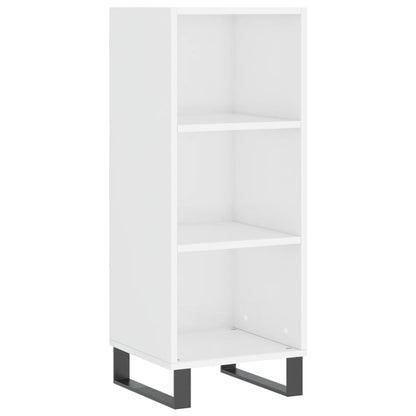 Dressoir 34,5X32,5X90 Cm Bewerkt Hout Hoogglans Wit