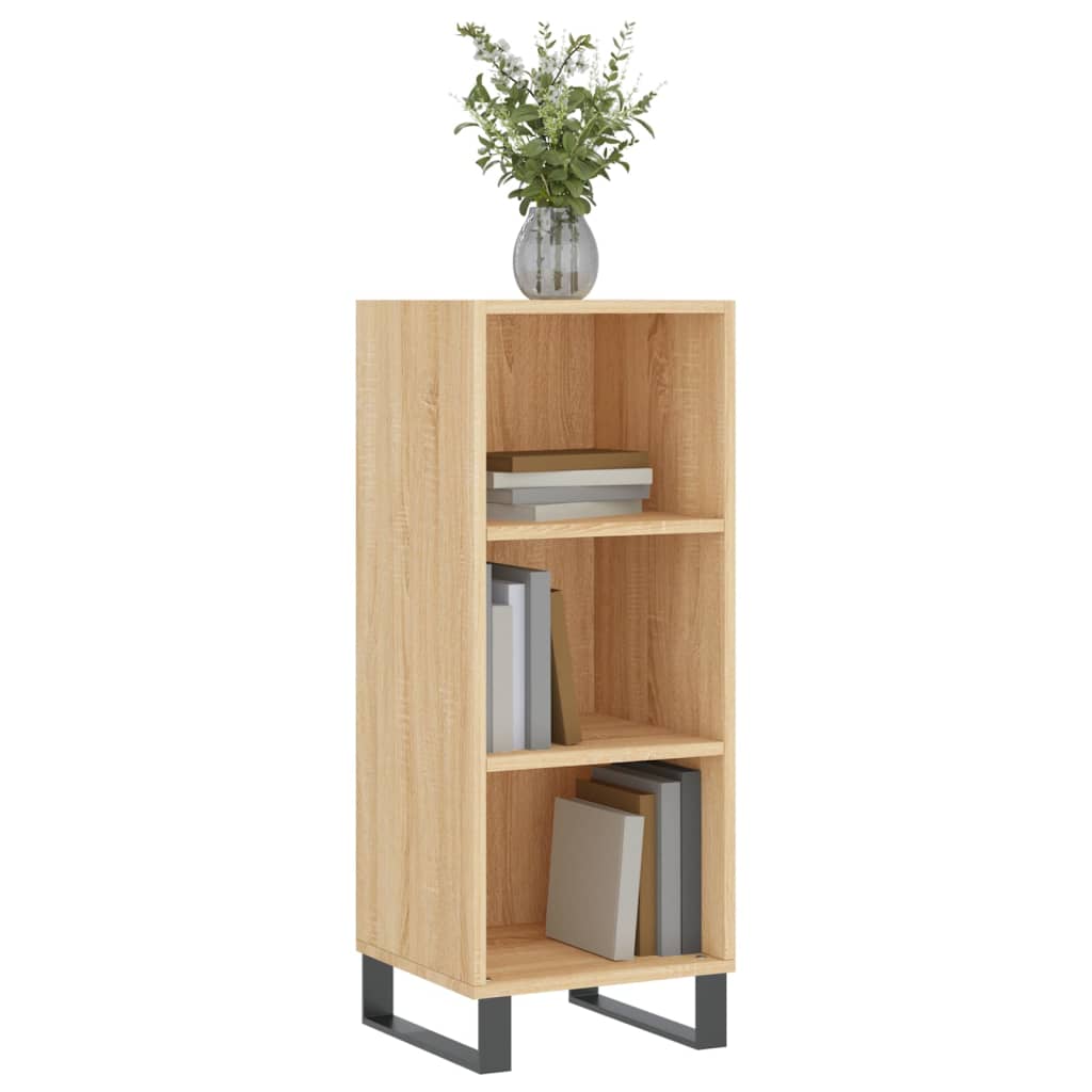 Dressoir 34,5X32,5X90 Cm Bewerkt Hout Sonoma Eikenkleurig