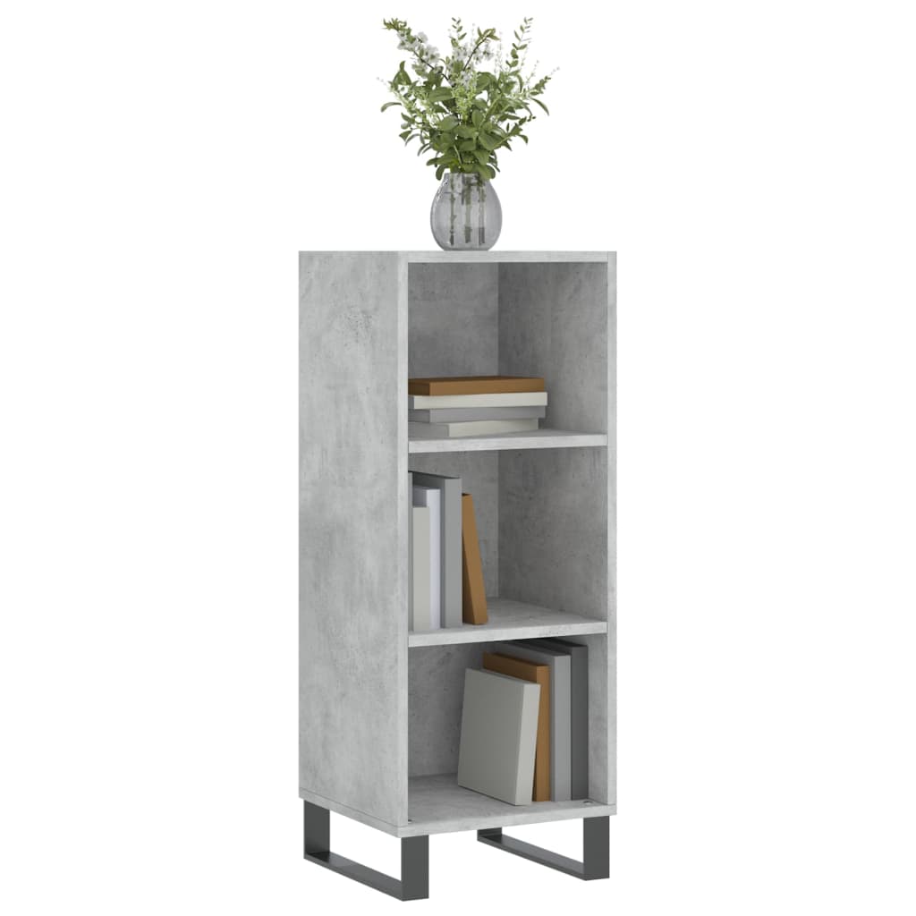 Dressoir 34,5X32,5X90 Cm Bewerkt Hout Betongrijs