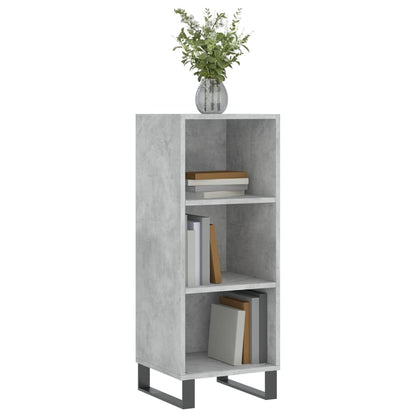 Dressoir 34,5X32,5X90 Cm Bewerkt Hout Betongrijs