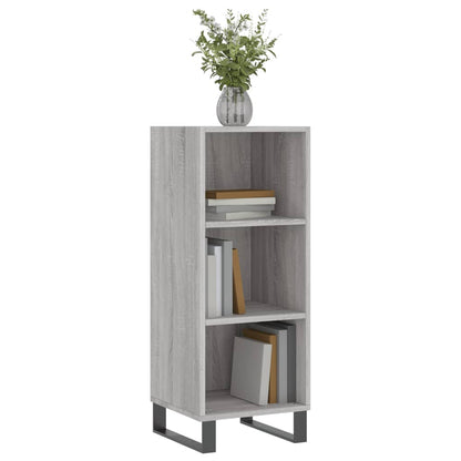 Dressoir 34,5X32,5X90 Cm Bewerkt Hout Grijs Sonoma Eikenkleurig