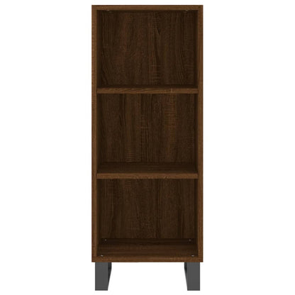 Dressoir 34,5X32,5X90 Cm Bewerkt Hout Bruin Eikenkleur