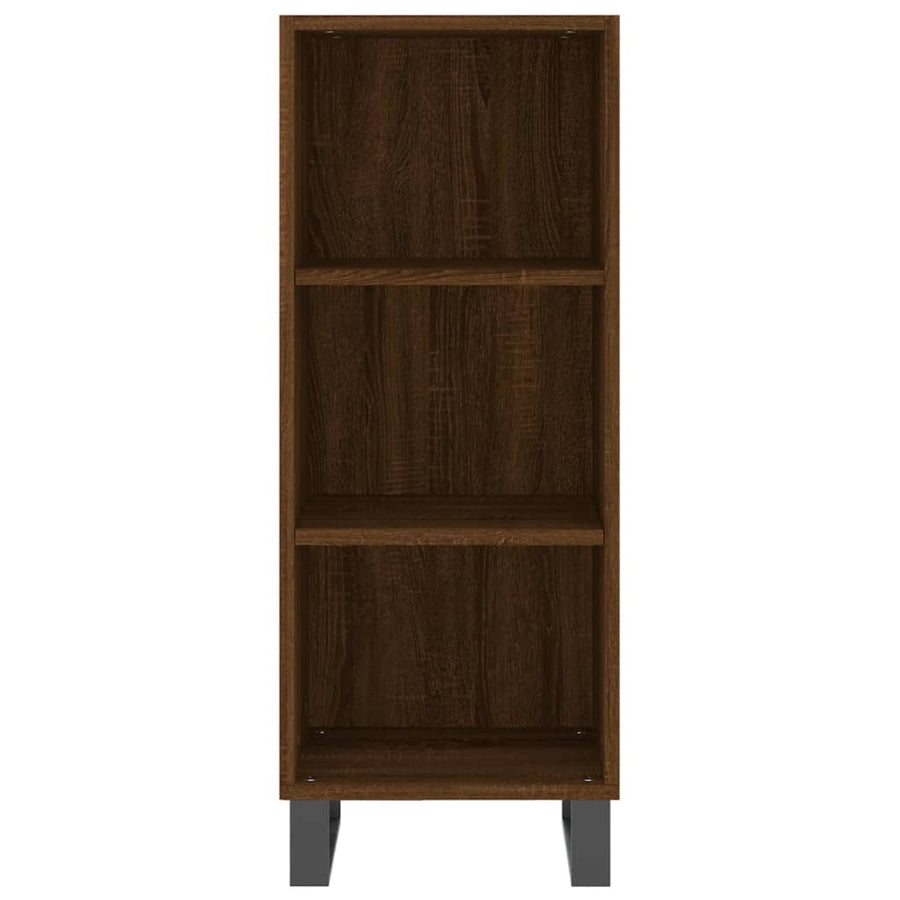 Dressoir 34,5X32,5X90 Cm Bewerkt Hout Bruin Eikenkleur
