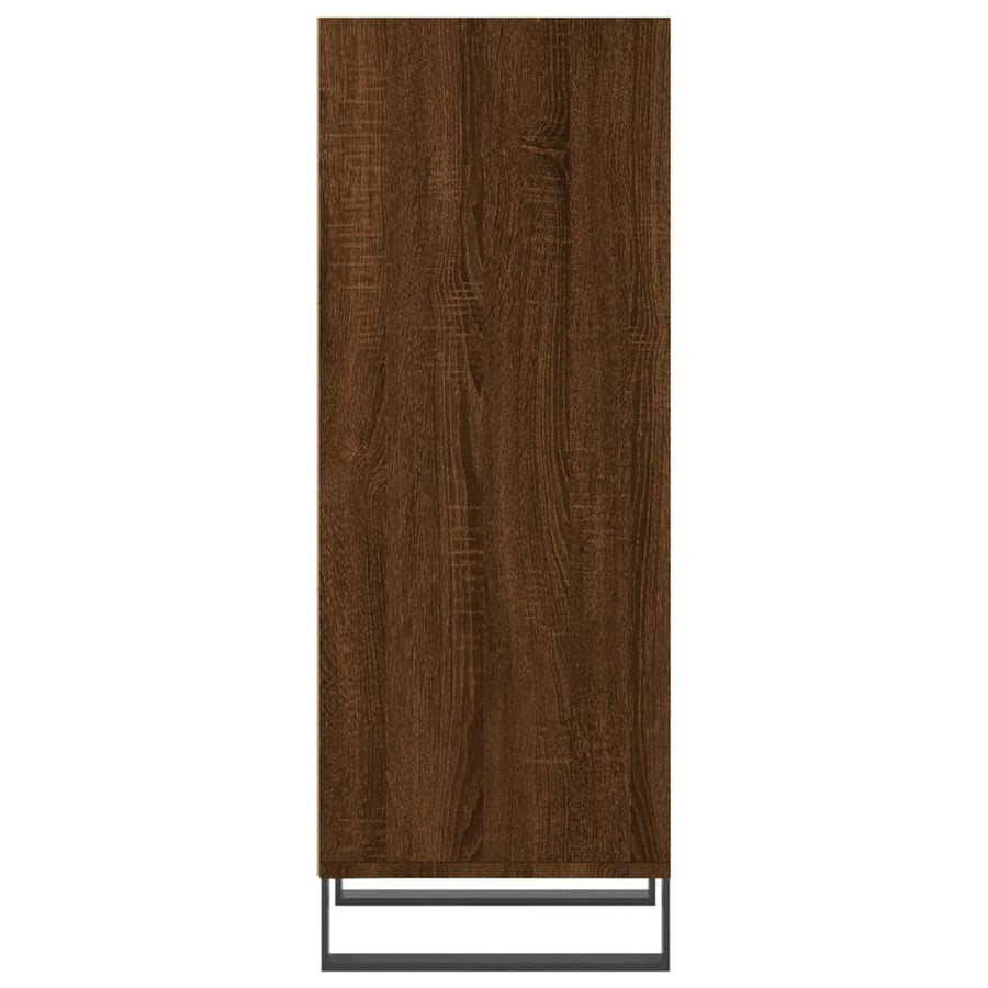 Dressoir 34,5X32,5X90 Cm Bewerkt Hout Bruin Eikenkleur