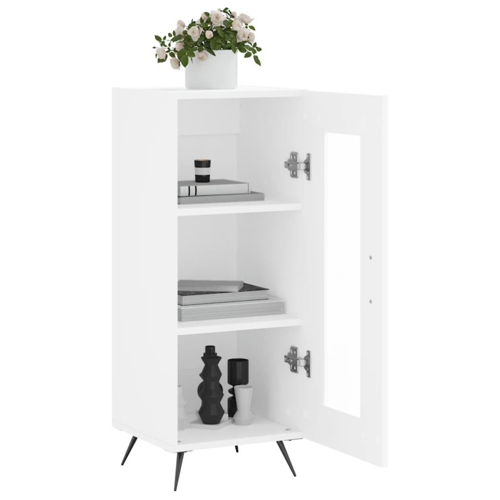 Dressoir 34,5X34X90 Cm Bewerkt Hout Wit