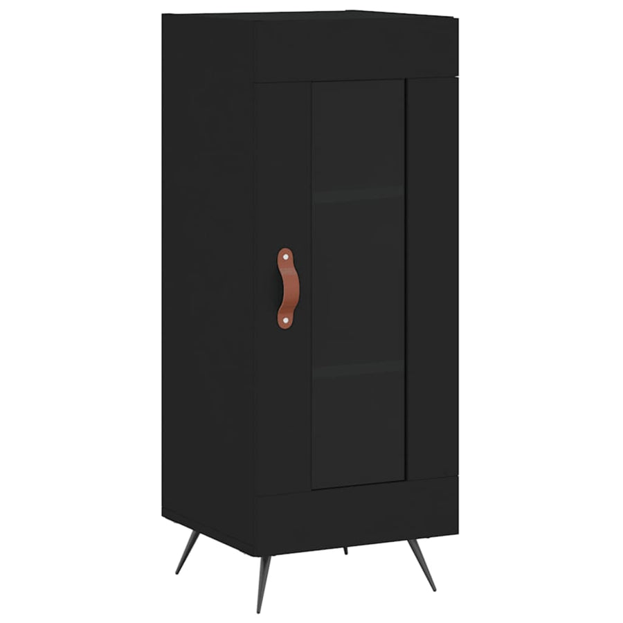 Dressoir 34,5X34X90 Cm Bewerkt Hout Zwart