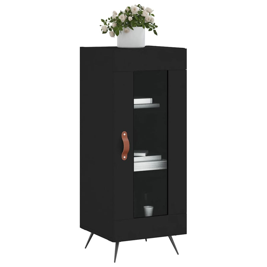 Dressoir 34,5X34X90 Cm Bewerkt Hout Zwart