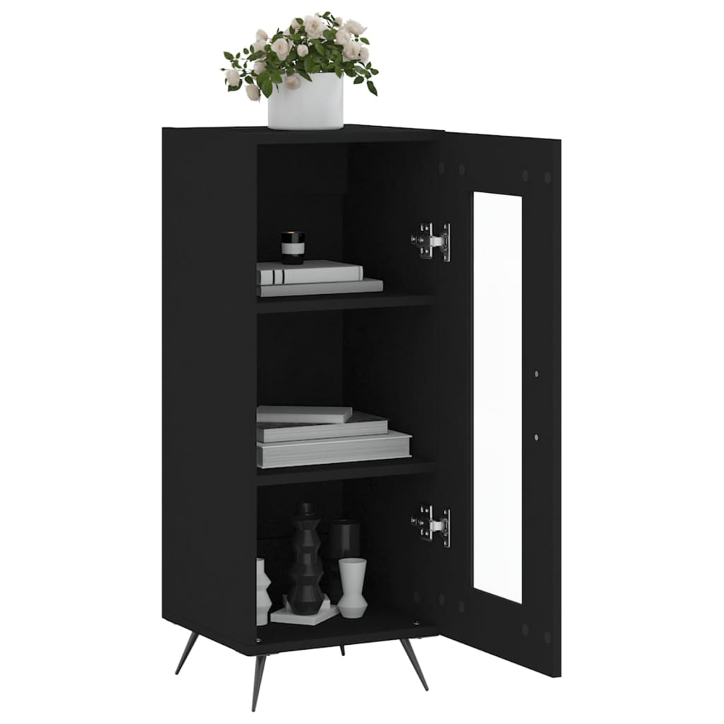 Dressoir 34,5X34X90 Cm Bewerkt Hout Zwart