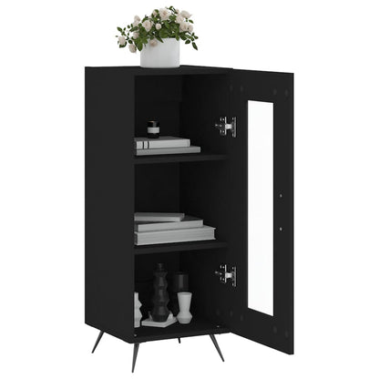 Dressoir 34,5X34X90 Cm Bewerkt Hout Zwart
