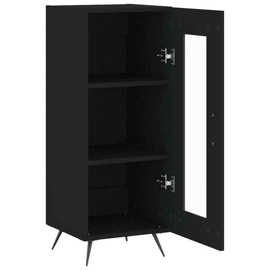 Dressoir 34,5X34X90 Cm Bewerkt Hout Zwart
