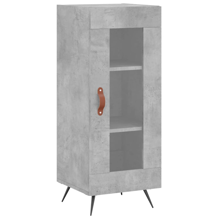 Dressoir 34,5X34X90 Cm Bewerkt Hout Betongrijs
