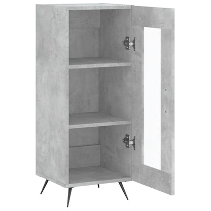 Dressoir 34,5X34X90 Cm Bewerkt Hout Betongrijs