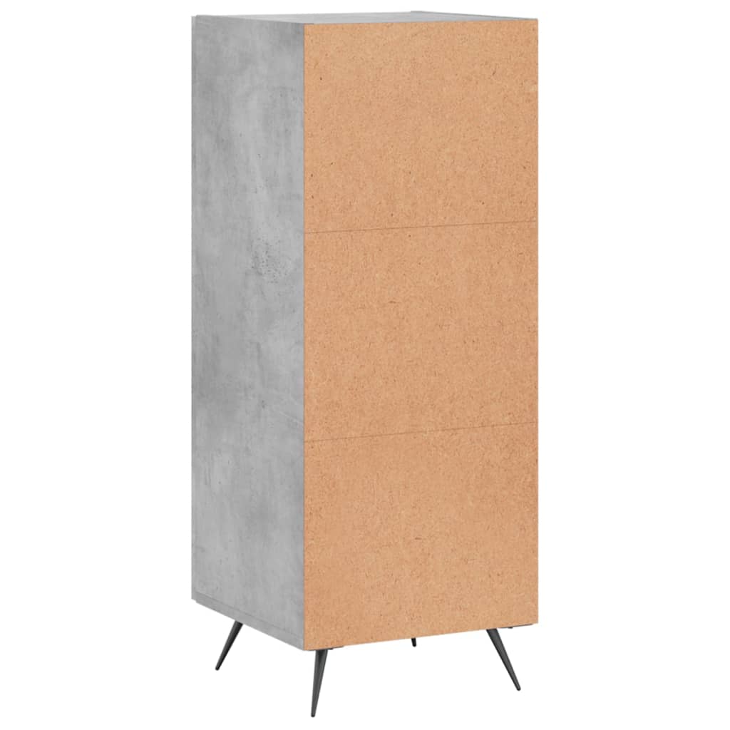Dressoir 34,5X34X90 Cm Bewerkt Hout Betongrijs