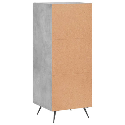 Dressoir 34,5X34X90 Cm Bewerkt Hout Betongrijs