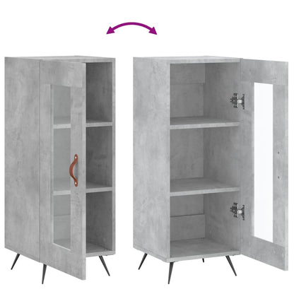 Dressoir 34,5X34X90 Cm Bewerkt Hout Betongrijs