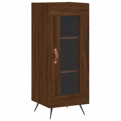 Dressoir 34,5X34X90 Cm Bewerkt Hout Bruin Eikenkleur