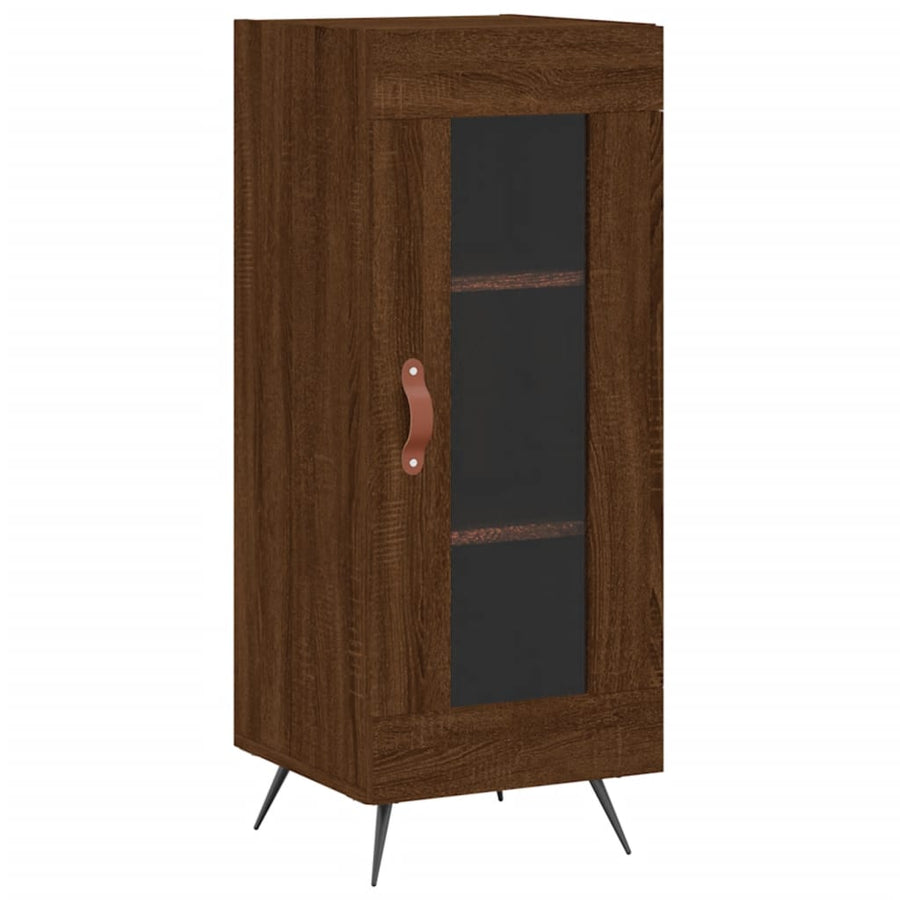 Dressoir 34,5X34X90 Cm Bewerkt Hout Bruin Eikenkleur