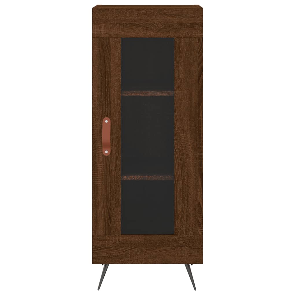 Dressoir 34,5X34X90 Cm Bewerkt Hout Bruin Eikenkleur
