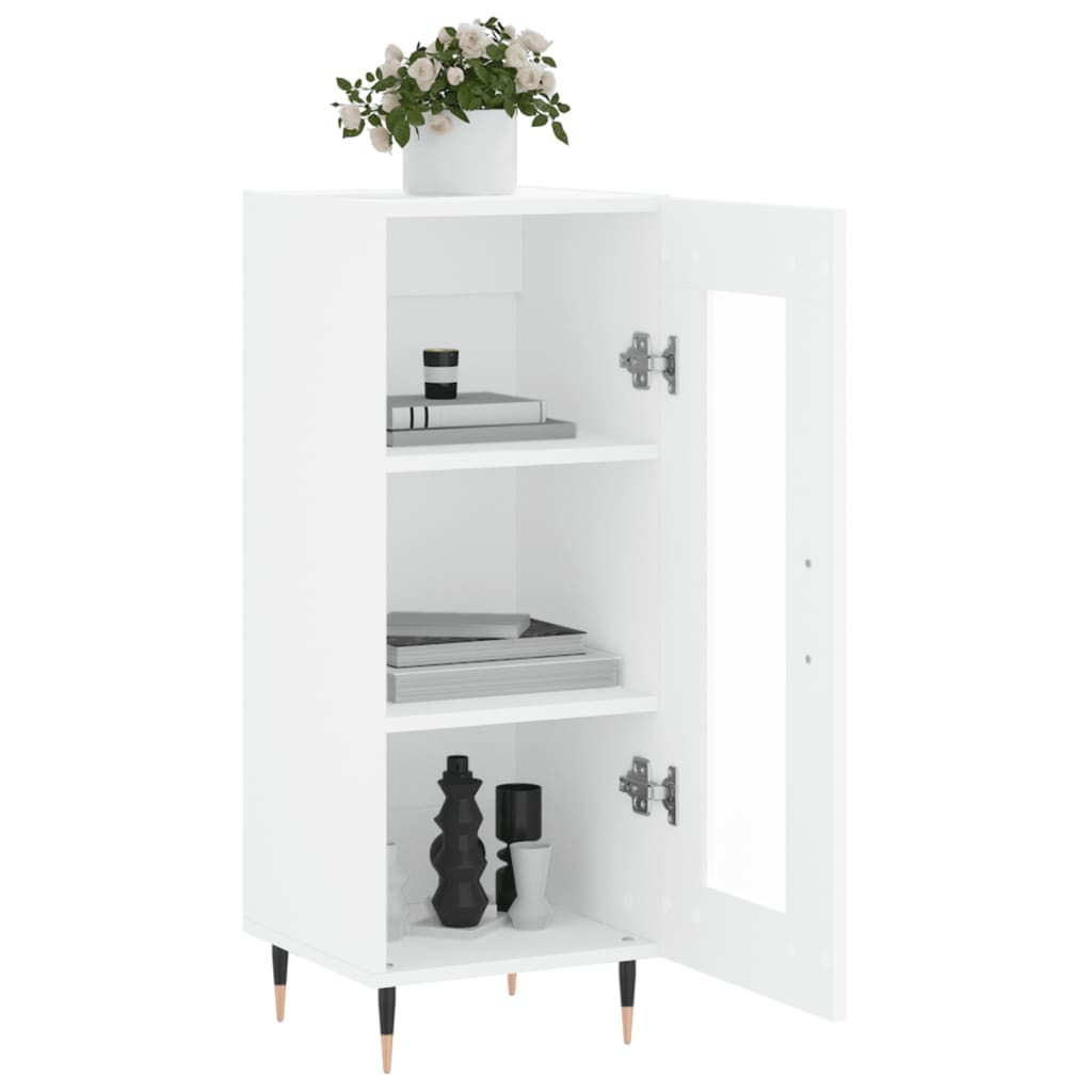 Dressoir 34,5X34X90 Cm Bewerkt Hout Wit