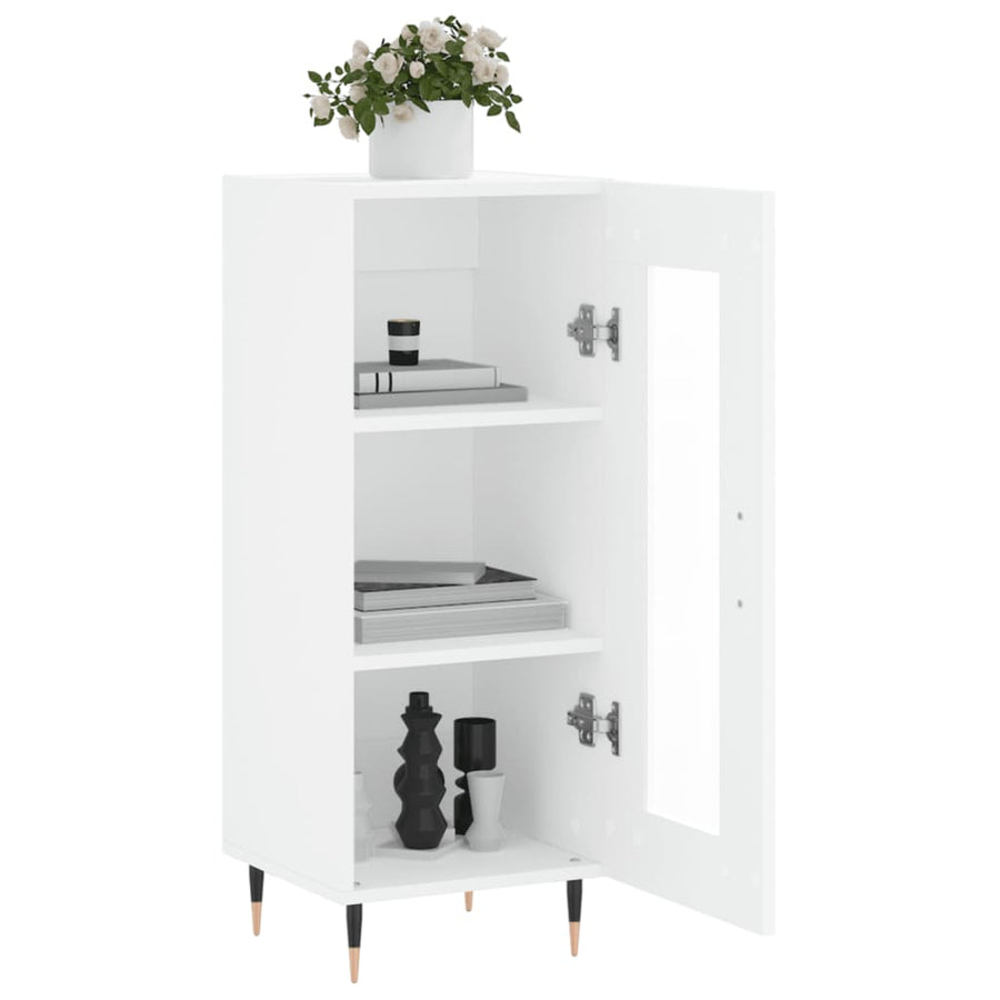 Dressoir 34,5X34X90 Cm Bewerkt Hout Wit