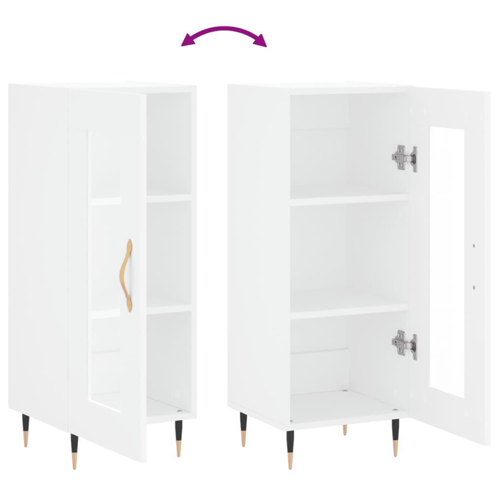 Dressoir 34,5X34X90 Cm Bewerkt Hout Wit