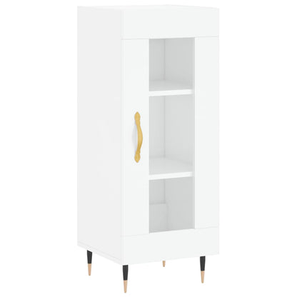 Dressoir 34,5X34X90 Cm Bewerkt Hout Hoogglans Wit