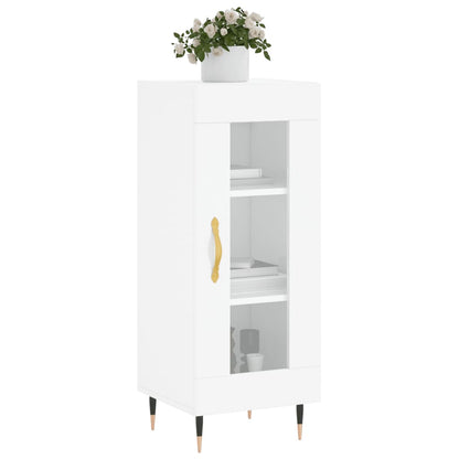 Dressoir 34,5X34X90 Cm Bewerkt Hout Hoogglans Wit