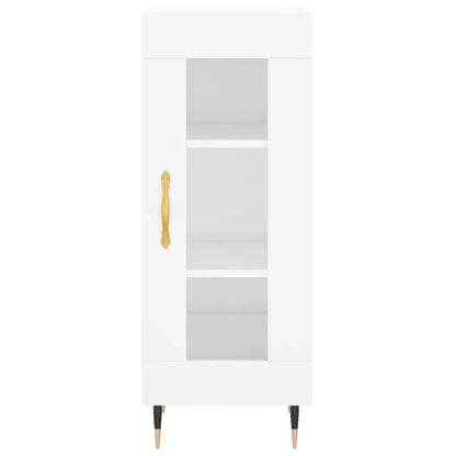Dressoir 34,5X34X90 Cm Bewerkt Hout Hoogglans Wit