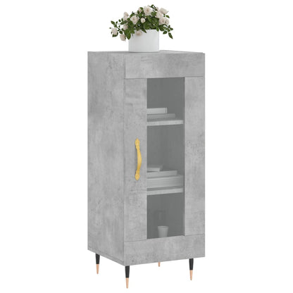 Dressoir 34,5X34X90 Cm Bewerkt Hout Betongrijs